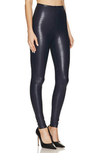 FAUX LEATHER LEGGING - NAVY