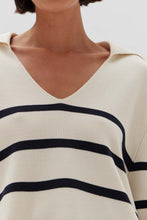 Load image into Gallery viewer, PARISIENNE STRIPE KNIT POLO
