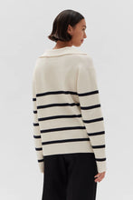 Load image into Gallery viewer, PARISIENNE STRIPE KNIT POLO
