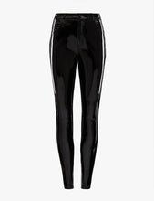 Load image into Gallery viewer, FAUX PATENT LEATHER FIVE POCKET PANT
