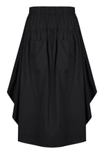 Load image into Gallery viewer, GATHERED CIRCLE SKIRT BLACK
