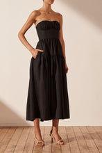 Load image into Gallery viewer, MORGAN MIDI DRESS - BLACK

