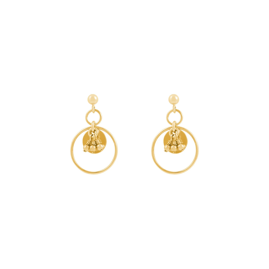 ZUIR BEADED EARRINGS GOLD
