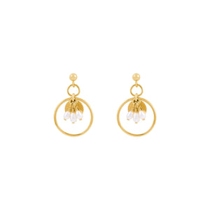 ZUIR FRESHWATER PEARL EARRINGS GOLD