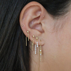 AIMEE FRESH WATER PEARL EARRINGS GOLD