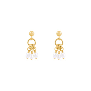MILA FRESHWATER PEARL EARRINGS GOLD